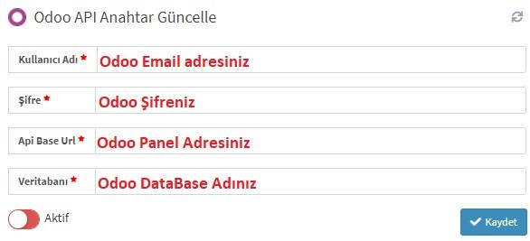 Odoo Ön Muhasebe Entegrasyonu