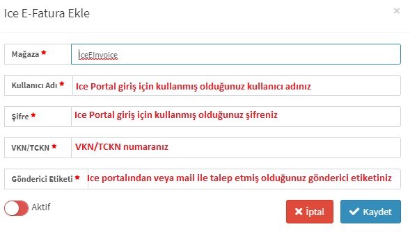 Ice E-Fatura Entegrasyonu Nasıl Yapılır?