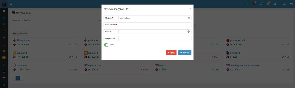 Epttavm.com Sitesi İçin Api Bilgisi Alma