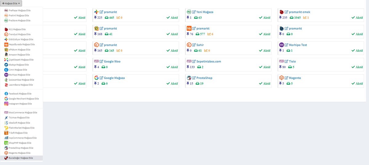 BunaDeğer Entegrasyonu Api