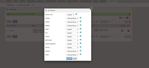 IdeaSoft Api Anahtarı Alma