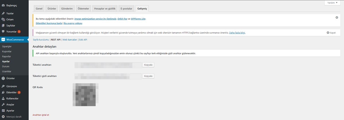 WooCommerce Api Anahtarı Oluşturma ve Prapazar'a Bağlama