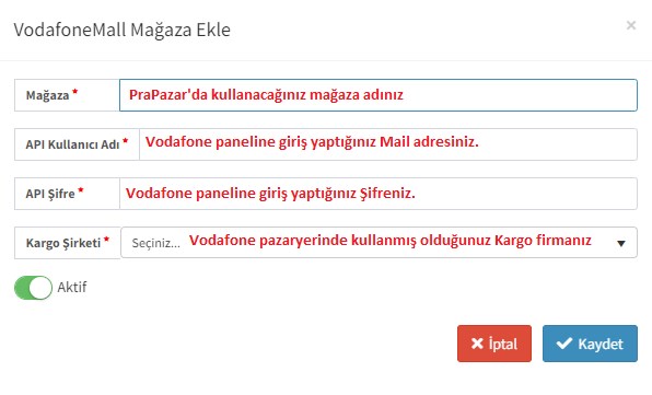 Vodafone Her Şey Yanımda (Vodafone Mall) Entegrasyonu Nasıl Yapılır