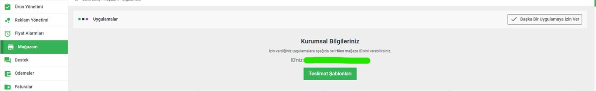 Ipsizcambaz için  Api Anahtarı Alma