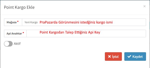 point kargo api entegrasyonu