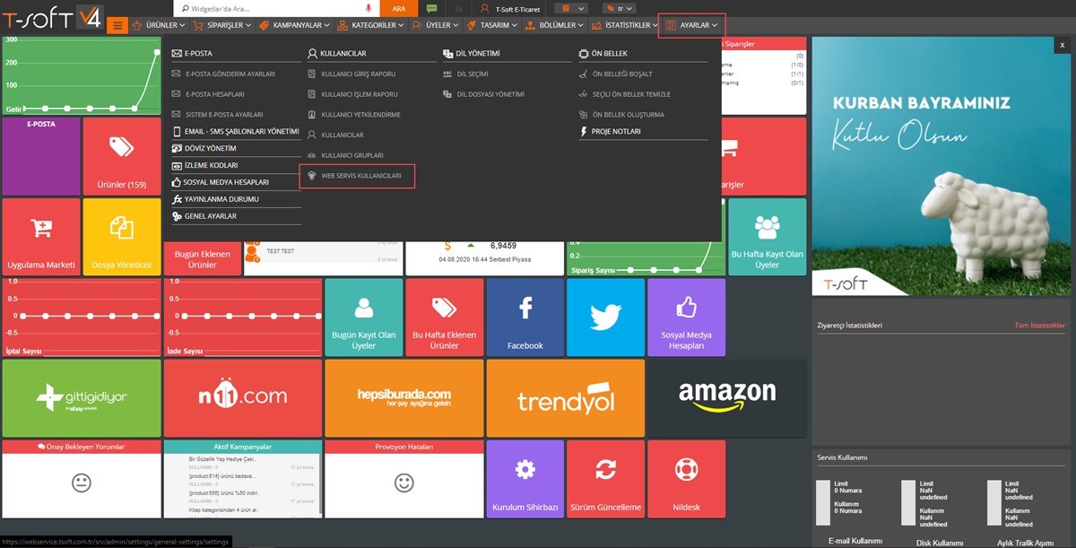 Tsoft Api Anahtarı Alma