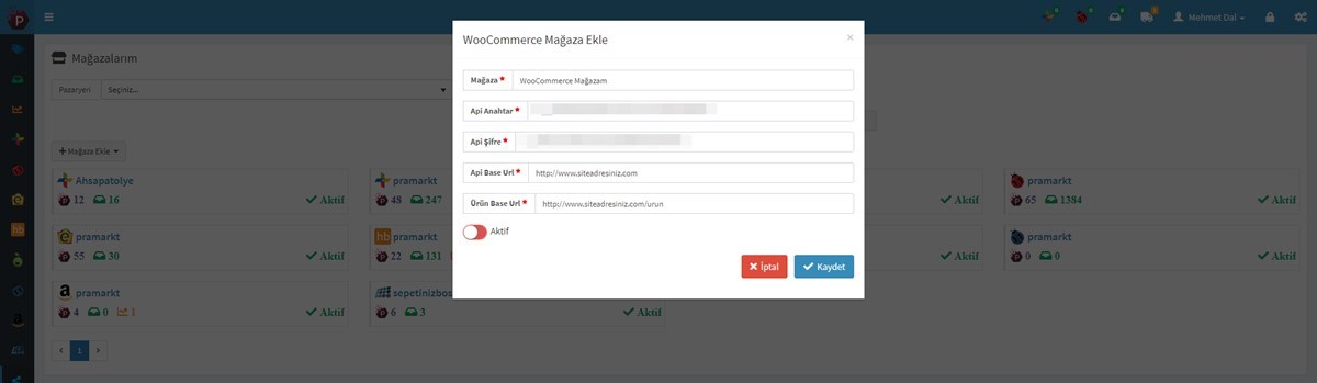 WooCommerce Api Anahtarı Oluşturma ve Prapazar'a Bağlama